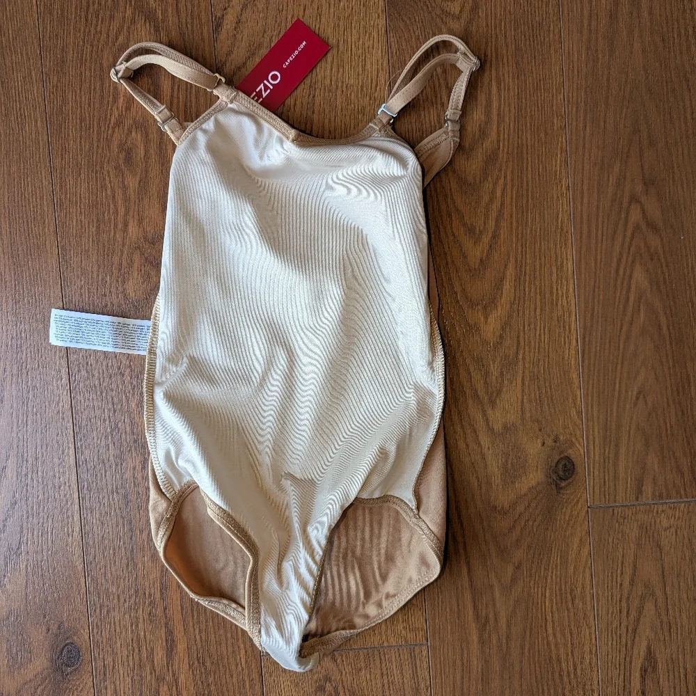 Capezio Camisole Leotard w/ Adjustable Straps Light Suntan Children's Large NWT